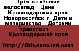 Трёх колёсный велосипед › Цена ­ 2 500 - Краснодарский край, Новороссийск г. Дети и материнство » Детский транспорт   . Краснодарский край